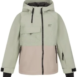 2117 of Sweden Kidden skijakke/skibukser sæt, junior, lysegrøn/beige