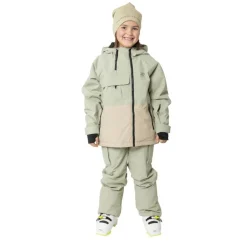 2117 of Sweden Kidden skijakke/skibukser sæt, junior, lysegrøn/beige