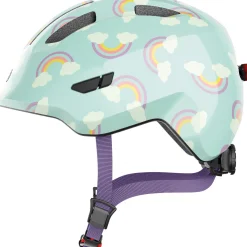 Abus Smiley 3.0 LED, cykelhjelm, junior, blue rainbow