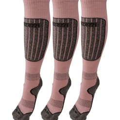 Accezzi Merino 20, skistrømper, dame, 3 par, lyserød