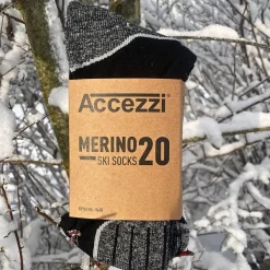 Accezzi Merino 20, skistrømper, sort