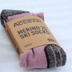 Accezzi Merino 50, skistrømper, dame, lyserød