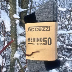 Accezzi Merino 50 skistrømper, 2 par, sort