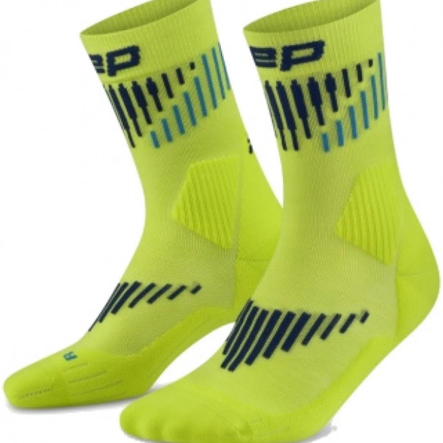 CEP Core Run Merino Socks Mid Cut 3.0, løbestrømper, dame, gul