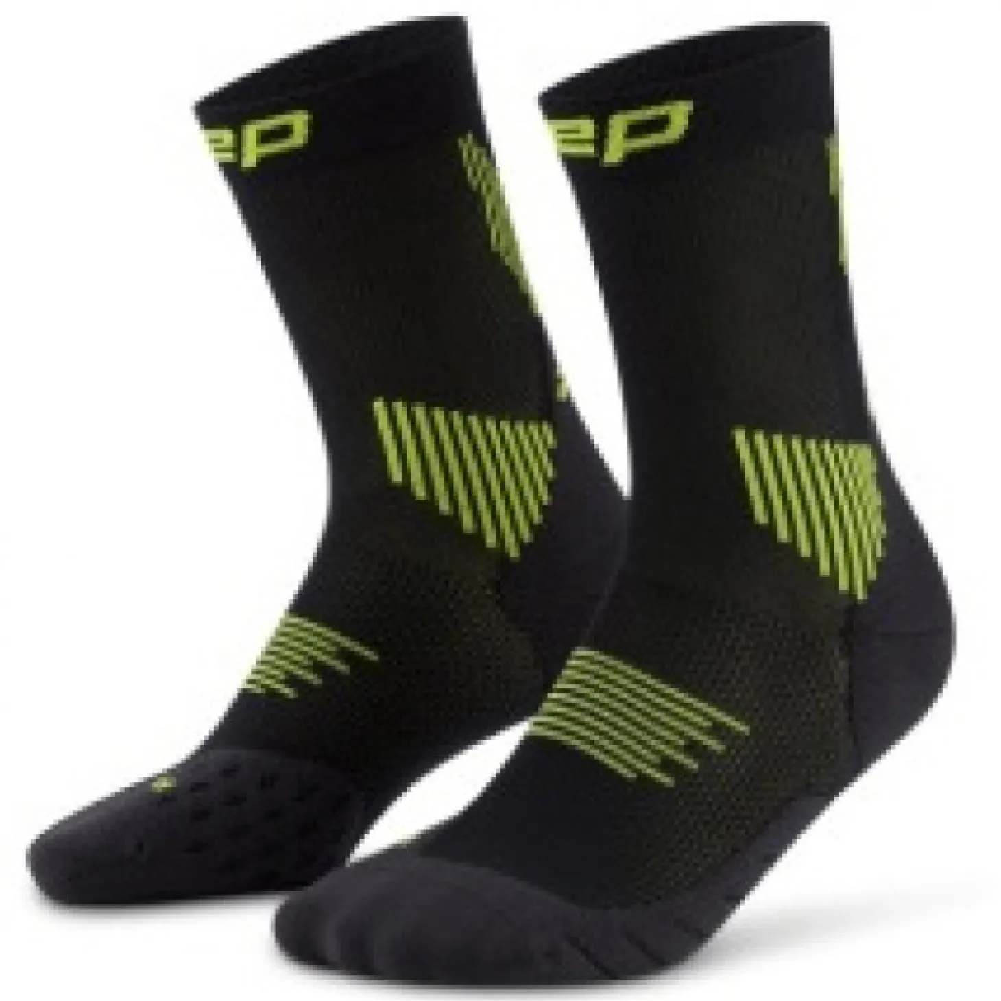 CEP Core Run Socks Mid Cut 5.0, løbestrømper, dame, sort/grøn