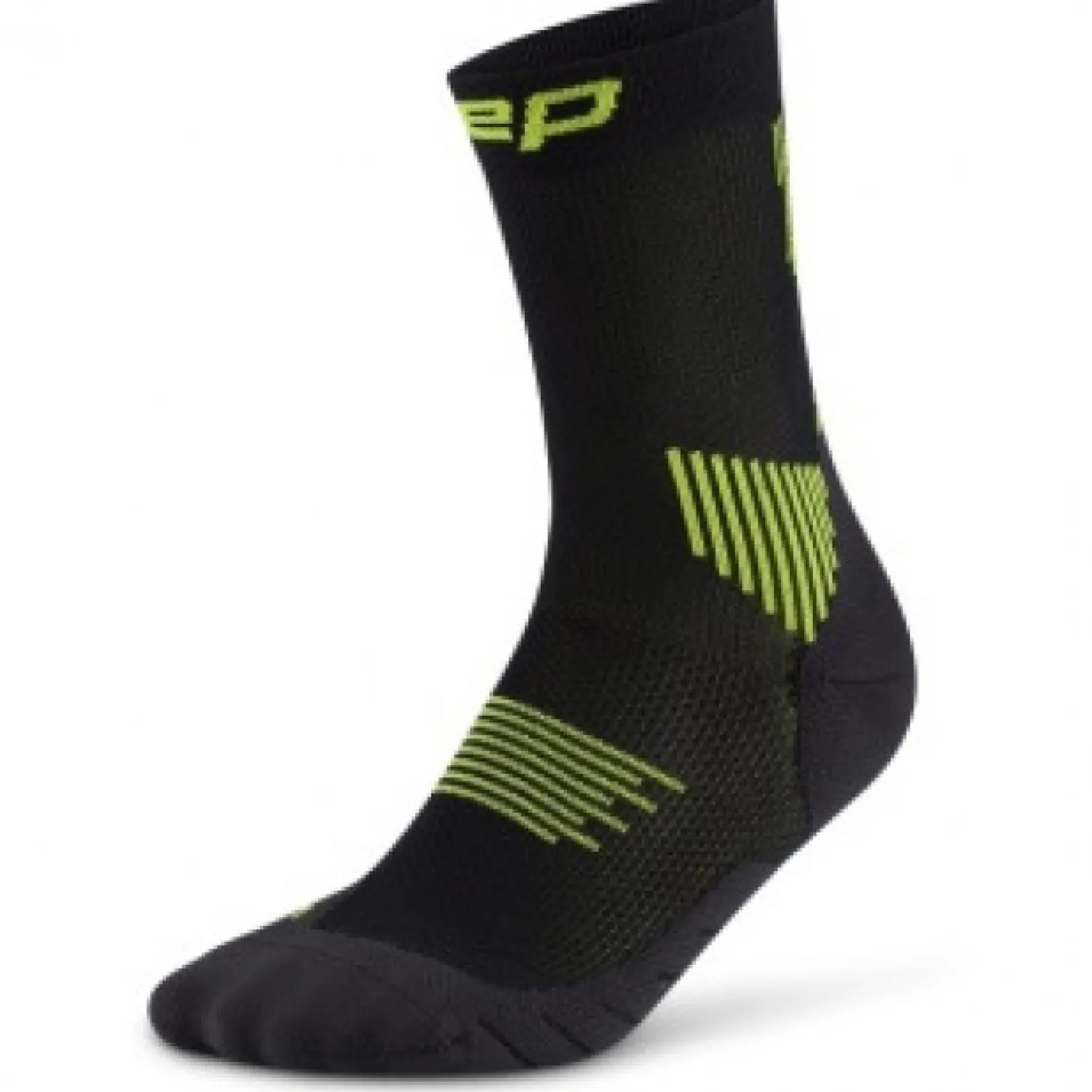 CEP Core Run Socks Mid Cut 5.0, løbestrømper, herre, sort/grøn