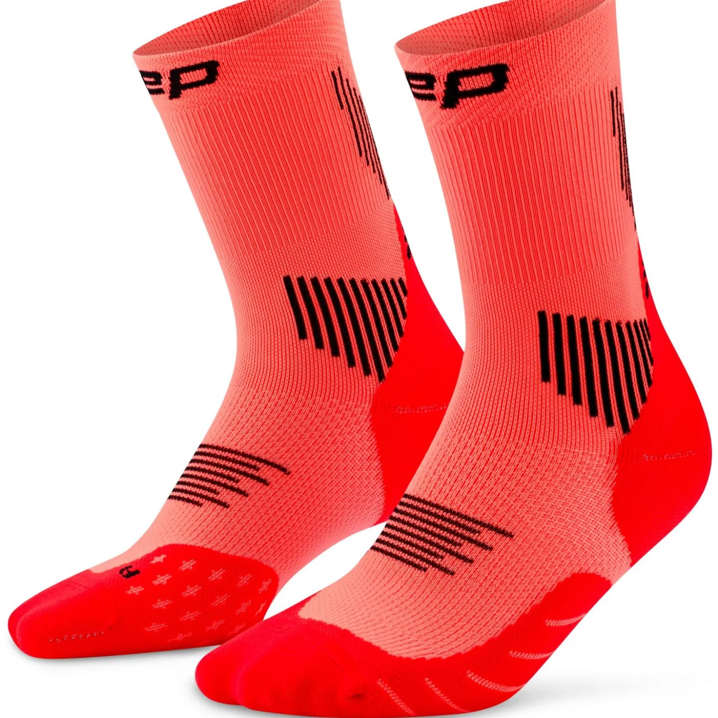 CEP Core Run Socks Mid Cut 5.0, løbestrømper, dame, neon