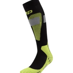 CEP Ski Merino Socks Tall 3.0, skistrømper, dame, sort/gul