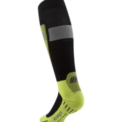 CEP Ski Merino Socks Tall 3.0, skistrømper, dame, sort/gul