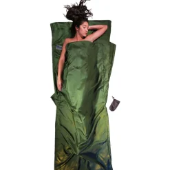 Cocoon TravelSheet,100% Silk, Sovepose, dark olive green