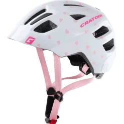 Cratoni Maxster, cykelhjelm, hvid/lyserød