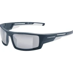 Cratoni Raw Smoke W/ Silver Mirror, solbrille, mat blå