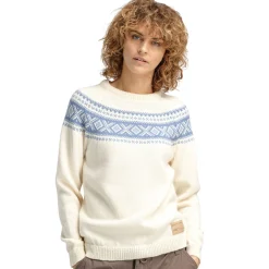 Dale of Norway Vågsøy, sweater, dame, hvid/lyseblå