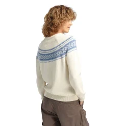 Dale of Norway Vågsøy, sweater, dame, hvid/lyseblå
