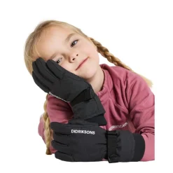 Didriksons Biggles, skihandsker, junior, sort