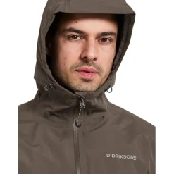Didriksons Dario, regnjakke, herre, mørkebrun