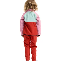 Didriksons Monte, fleecetrøje, junior, lyserød/lyseblå/orange