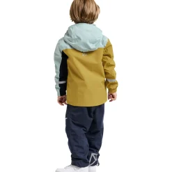 Didriksons Pilvi, regnjakke, junior, gul/blå