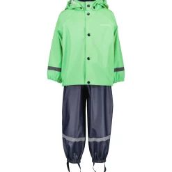 Didriksons Slaskeman, regnsæt, junior, lysegrøn/mørkeblå