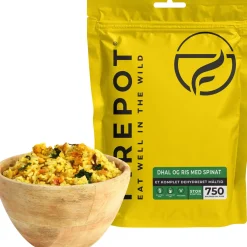 Firepot Dhal og Ris med Spinat, frysetørret mad, XL