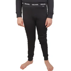 Helios Essential skiundertøj + 2 par Accezzi merino skistrømper, sort, junior