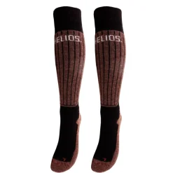 Helios Merino One 60, skistrømper, 2 par, brun