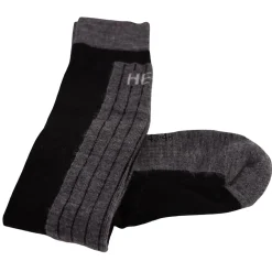 Helios Merino One 60, skistrømper, 2 par, sort