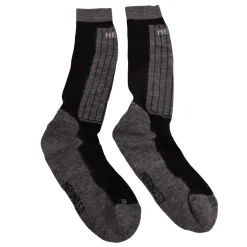 Helios Merino One 60, skistrømper, 2 par, sort
