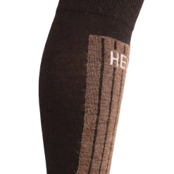 Helios Merino One 60, skistrømper, brun