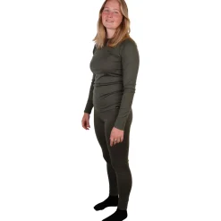 Helios Merino One skiundertøjssæt, dame, grøn