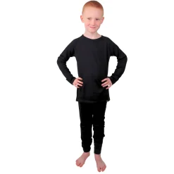 Helios Merino One, skiunderbukser, junior, sort