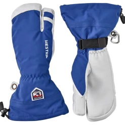 Hestra Army Leather Heli Ski, 3-finger skihandsker, blå