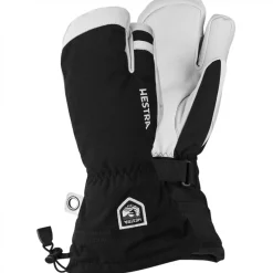 Hestra Army Leather Heli 3 finger skihandsker, sort