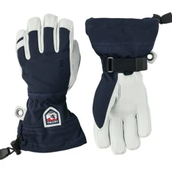 Hestra Army Leather Heli Ski, skihandsker, junior, navy
