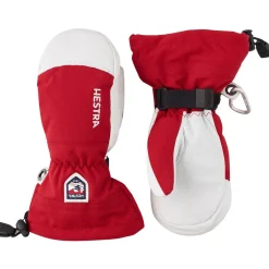 Hestra Army Leather Heli Ski Jr, skiluffer, junior, rød
