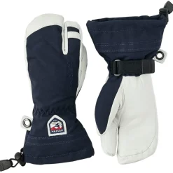 Hestra Army Leather Heli Ski, 3-finger skihandsker, junior, navy