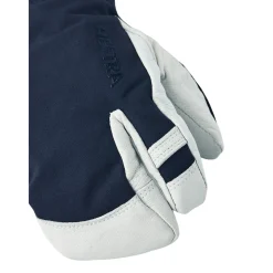 Hestra Army Leather Heli Ski, 3-finger skihandsker, junior, navy