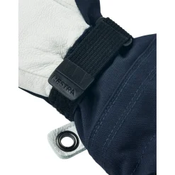Hestra Army Leather Heli Ski, 3-finger skihandsker, junior, navy