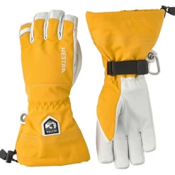 Hestra Army Leather Heli Ski, skihandsker, gul