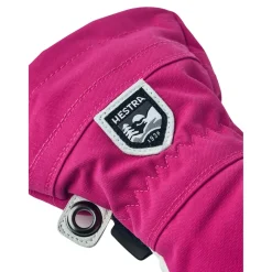 Hestra Army Leather Heli Ski, skihandsker, junior, pink