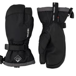 Hestra Gauntlet 3-finger skihandsker, junior, sort