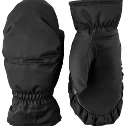 Hestra Primaloft Leather, skiluffer, dame, sort