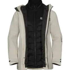Jack Wolfskin Flowline 3in1, skijakke, dame, beige