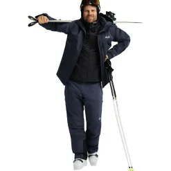 Jack Wolfskin Flowline 2L Ins, skibukser, herre, mørkeblå