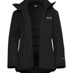 Jack Wolfskin Flowline 2L Ins, skijakke, dame, sort
