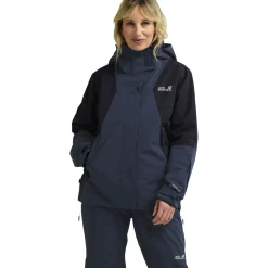 Jack Wolfskin Flowline 2L Ins, skijakke, dame, mørkeblå