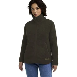 Jack Wolfskin High Curl, fleecejakke, dame, mørkegrøn