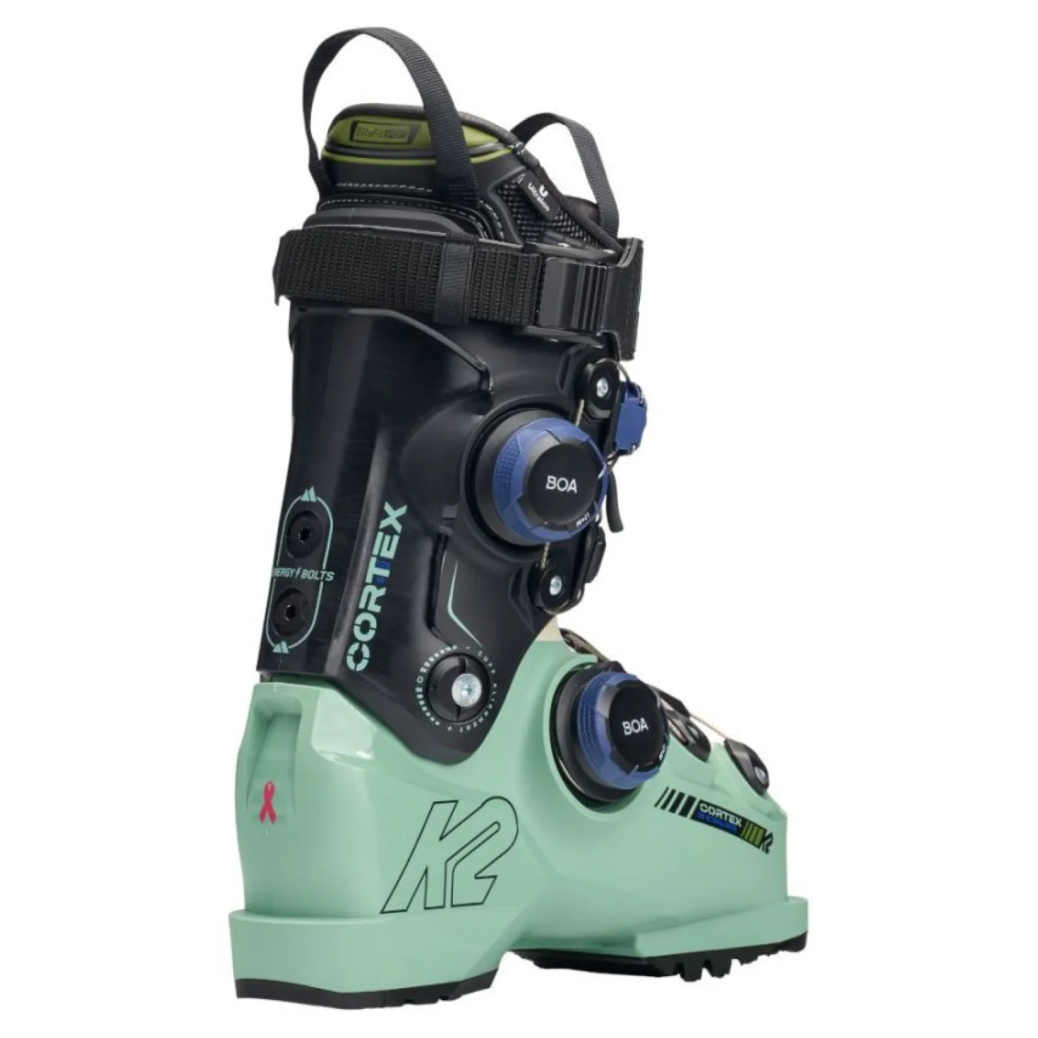 K2 Cortex Zonal 105 BOA, skistøvler, dame, sort/lyseblå
