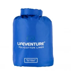 Lifeventure Polybomuld Sovepose Liner, rektangulær, blå