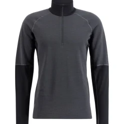 Lundhags Prime Merino Half Zip M, mellemlag, herre, grå/sort